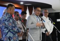 Wakil Menteri Investasi dan Hilirisasi/Wakil Kepala BKPM Todotua Pasaribu, dalam Keterangan Pers di Kantor Kementerian Investasi dan Hilirisasi/BKPM, Jakarta, Selasa (24/2/2026). (Foto:Dok Humas BKPM)