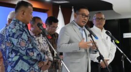 Wakil Menteri Investasi dan Hilirisasi/Wakil Kepala BKPM Todotua Pasaribu, dalam Keterangan Pers di Kantor Kementerian Investasi dan Hilirisasi/BKPM, Jakarta, Selasa (24/2/2026). (Foto:Dok Humas BKPM)