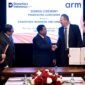 Penandatanganan perjanjian kerangka kerja antara Badan Pengelola Investasi Danantara Indonesia (BPI Danantara) dan Arm Limited di London, Inggris, pada Senin, 23 Februari 2026.