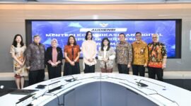 Menteri Komunikasi dan Digital Meutya Hafid saat menerima kunjungan Menteri Pariwisata Widiyanti Putri Wardhana, Selasa (24/2/2026) mengatakan Kemkomdigi siap melakukan tindakan tegas terhadap platform digital yang memfasilitasi praktik ilegal tersebut, mulai dari sanksi teguran hingga pemutusan akses. (Foto: Humas Kemkomdigi)