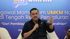 Maman dalam Diskusi Media (DM FWUMKM) dengan tema Mengawal Momentum UMKM Naik Kelas di Tengah Rekor Penyaluran KUR di Smesco Startup Hub, Jakarta Selatan, Jumat (27/2/2026).