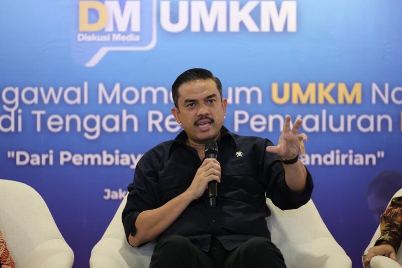 Maman dalam Diskusi Media (DM FWUMKM) dengan tema Mengawal Momentum UMKM Naik Kelas di Tengah Rekor Penyaluran KUR di Smesco Startup Hub, Jakarta Selatan, Jumat (27/2/2026).