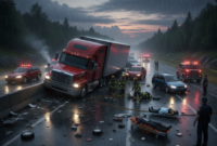 Ilustrasi foto kecelakaan AI