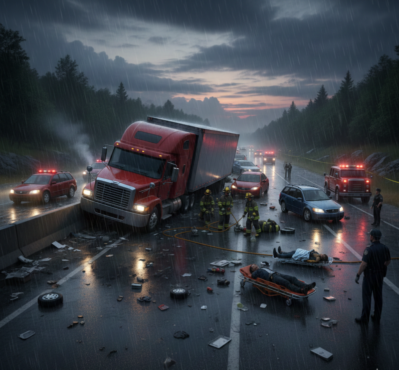 Ilustrasi foto kecelakaan AI