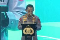 Kapolri Jenderal Pol. Listyo Sigit Prabowo dalam acara Peresmian dan Groundbreaking 1.179 SPPG serta 18 Gudang Ketahanan Pangan Polri oleh Presiden RI di kawasan Jakarta Barat, Jumat. (Foto tangkapan layar/YouTube Sekretariat Presiden).
