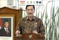 Luhut Binsar Pandjaitan dalam acara Rencana Induk Pemerintahan Digital Nasional 2025–2045.