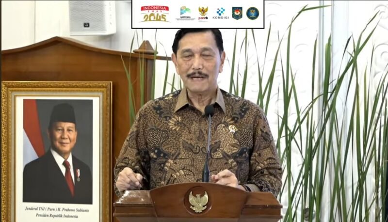 Luhut Binsar Pandjaitan dalam acara Rencana Induk Pemerintahan Digital Nasional 2025–2045.