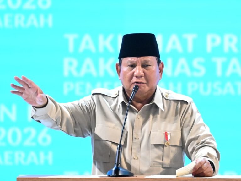 Presiden Prabowo Subianto secara resmi membuka Rapat Koordinasi Nasional (Rakornas) Pemerintah Pusat dan Daerah Tahun 2026 yang digelar di Sentul International Convention Center (SICC), Kabupaten Bogor, Provinsi Jawa Barat, pada Senin, 2 Februari 2026. Foto: BPMI Setpres.