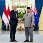 Presiden Prabowo Subianto dan Perdana Menteri Australia Anthony Albanese melaksanakan sesi foto bersama di Istana Merdeka, Jakarta, pada Jumat, 6 Februari 2026.