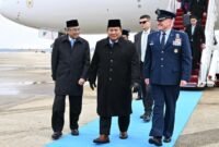 Presiden Republik Indonesia Prabowo Subianto tiba di Amerika Serikat (AS) pada Selasa, 17 Februari 2026 pukul 11.55 waktu setempat. (Foto/Setkab)