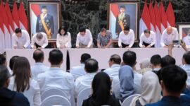 penandatanganan Nota Kesepahaman (MoU) tentang Studi Potensi Kontribusi Pembangunan Moda Raya Terpadu (MRT) Lintas Timur–Barat Fase 2 (Kembangan–Balaraja) di Balai Kota Jakarta, pada Rabu (4/2/2026). Dok/Humas DKI