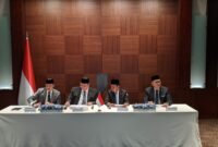 Konferensi Pers Transformasi Budaya Kerja Nasional & Kebijakan Energi di Seoul, Korea Selatan, Selasa (31/3) waktu setempat.