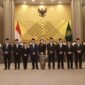 Anggota Dewan Komisioner (ADK) Otoritas Jasa Keuangan (OJK) di Gedung Mahkamah Agung, Jakarta.