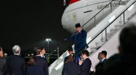 Presiden Prabowo Subianto tiba di Bandar Udara Haneda, Tokyo, Jepang pada Minggu, 29 Maret 2026.