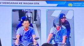 Polisi menampilkan foto para pelaku eksekutor penyiraman air keras terhadap Andrie Yunus, Rabu (18/3/2026).