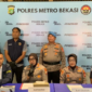 Konferensi pers kasus penyiraman air keras di Bekasi.