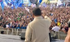 Prabowo Hadiri Peringatan Hari Buruh di Monas, Tegaskan Komitmen Bela Rakyat